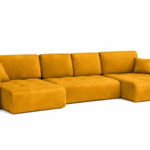 Narożnik z funkcją spania IVO U XL, tkanina welurowa Salvador, Żółty 902705 Narożnik z funkcją spania IVO U XL, tkanina welurowa Salvador, Żółty 902705