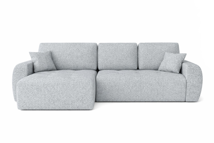 Narożnik z funkcją spania Ivo XL, tkanina szenil Artico, Cement, Lewy 897191