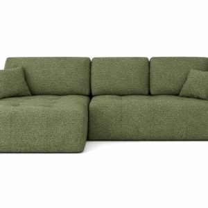 Narożnik z funkcją spania Ivo XL, tkanina szenil Artico, Moss, Lewy 897194 Narożnik z funkcją spania Ivo XL, tkanina szenil Artico, Moss, Lewy 897194