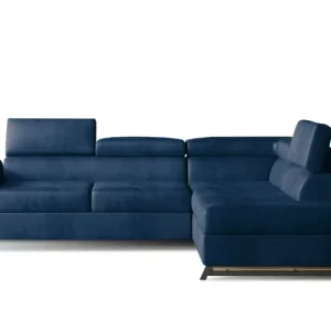 Narożnik z funkcją spania KAIROS VELVET granatowy prawy 834106 Narożnik z funkcją spania KAIROS VELVET granatowy prawy 834106