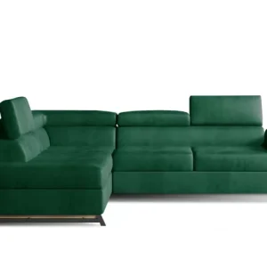 Narożnik z funkcją spania KAIROS VELVET zielony lewy 834118 Narożnik z funkcją spania KAIROS VELVET zielony lewy 834118