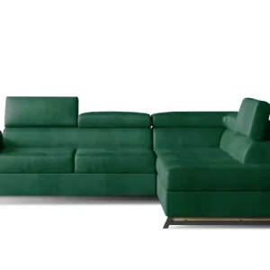 Narożnik z funkcją spania KAIROS VELVET zielony prawy 825407 Narożnik z funkcją spania KAIROS VELVET zielony prawy 825407