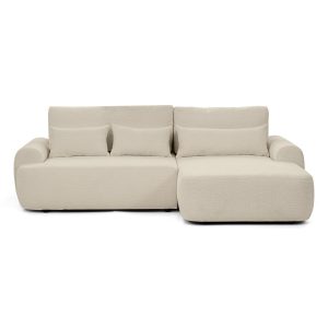 Narożnik z funkcją spania lewostronny OLIVER – beżowy BOUCLE 950781