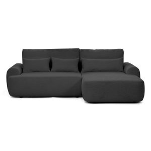 Narożnik z funkcją spania lewostronny OLIVER – czarny BOUCLE 950784