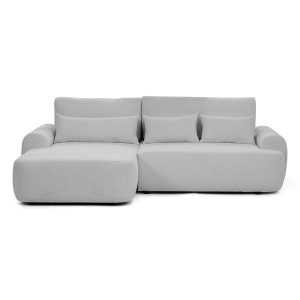 Narożnik z funkcją spania lewostronny OLIVER – szary BOUCLE 950788 Narożnik z funkcją spania lewostronny OLIVER – szary BOUCLE 950788