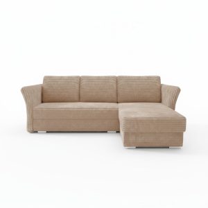 Narożnik z funkcją spania Merino uniwersalny z pojemnikiem beżowy 1048489 Narożnik z funkcją spania Merino uniwersalny z pojemnikiem beżowy 1048489