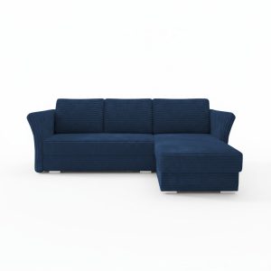 Narożnik z funkcją spania Merino uniwersalny z pojemnikiem granatowy 1048487 Narożnik z funkcją spania Merino uniwersalny z pojemnikiem granatowy 1048487