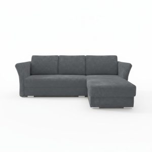 Narożnik z funkcją spania Merino uniwersalny z pojemnikiem szary sztruks 1048474 Narożnik z funkcją spania Merino uniwersalny z pojemnikiem szary sztruks 1048474