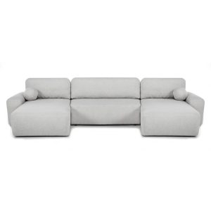 Narożnik z funkcją spania NOEL U – szary BOUCLE 957868 Narożnik z funkcją spania NOEL U – szary BOUCLE 957868