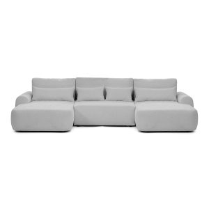 Narożnik z funkcją spania OLIVER U – szary BOUCLE 957857 Narożnik z funkcją spania OLIVER U – szary BOUCLE 957857