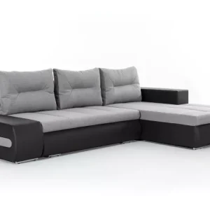 Narożnik z funkcją spania OTTAVIO szary/czarny prawy 834101 Narożnik z funkcją spania OTTAVIO szary/czarny prawy 834101