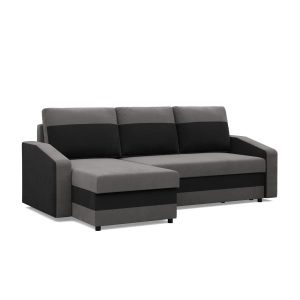 Narożnik z funkcją spania, Pojemniki, Leżanka, Kolor Szary 516361 Narożnik z funkcją spania, Pojemniki, Leżanka, Kolor Szary 516361