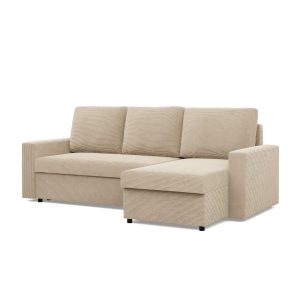 Narożnik z funkcją spania, Rozkładany, Bonell, Pojemniki, Kolor Beżowy 516349 Narożnik z funkcją spania, Rozkładany, Bonell, Pojemniki, Kolor Beżowy 516349