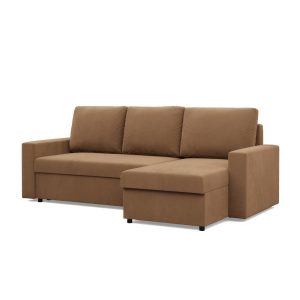Narożnik z funkcją spania, Rozkładany, Bonell, Pojemniki, Kolor Brązowy 516532 Narożnik z funkcją spania, Rozkładany, Bonell, Pojemniki, Kolor Brązowy 516532