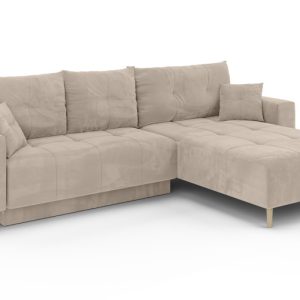 Narożnik z funkcją spania SANTI beżowy rogówka rozkładana wybór strony 519977 Narożnik z funkcją spania SANTI beżowy rogówka rozkładana wybór strony 519977