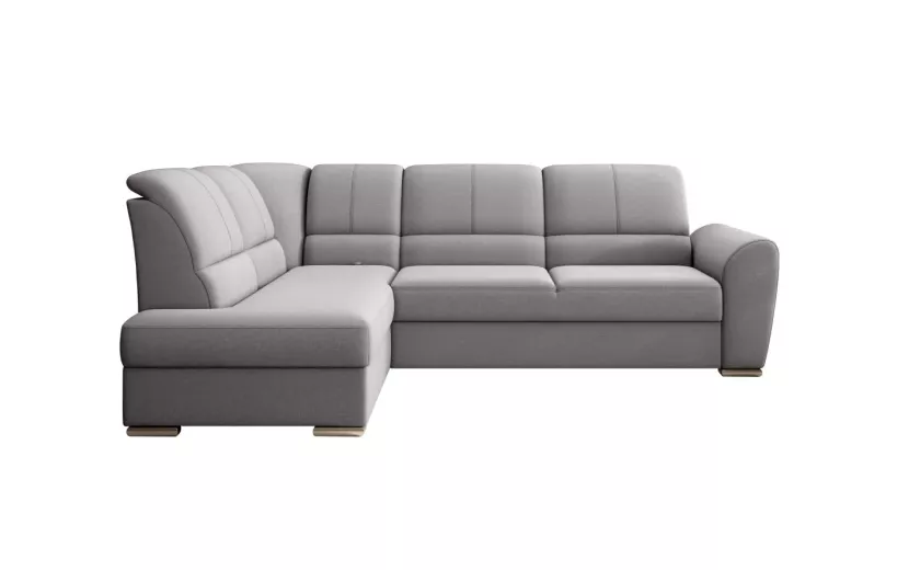 Narożnik z funkcją spania SIBER VELVET szary lewy 825402