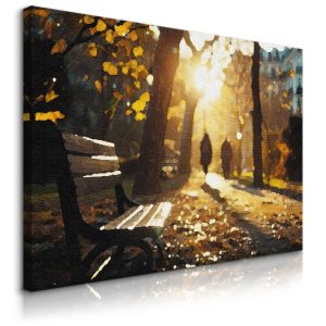 Obraz Jesienny Park O Zachodzie 100x70cm 647460 Obraz Jesienny Park O Zachodzie 100x70cm 647460