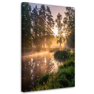 Obraz Jezioro las we mgle krajobraz do salonu sypialni kuchni biura 60×90 995958 Obraz Jezioro las we mgle krajobraz do salonu sypialni kuchni biura 60×90 995958