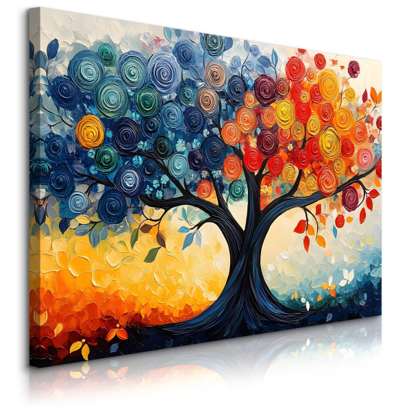 Obraz Kolorowe Abstrakcyjne Drzewo 100x70cm 648570