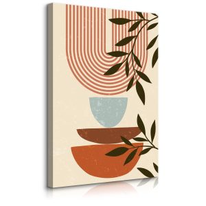 Obraz Kolorowe Japońskie Naczynia Gałązka Boho 70x100cm 339914 Obraz Kolorowe Japońskie Naczynia Gałązka Boho 70x100cm 339914