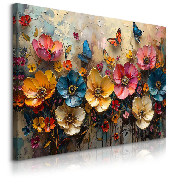 Obraz Kolorowe Polne Kwiaty 3D 70x50cm 648004