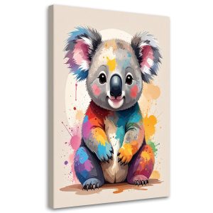 Obraz Kolorowy miś koala zwierzęta do pokoju dziecięcego salonu 30×45 995627 Obraz Kolorowy miś koala zwierzęta do pokoju dziecięcego salonu 30×45 995627