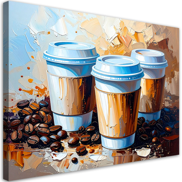 Obraz Kubki z kawą do kuchni baru restauracji jadalni 60x40 779331