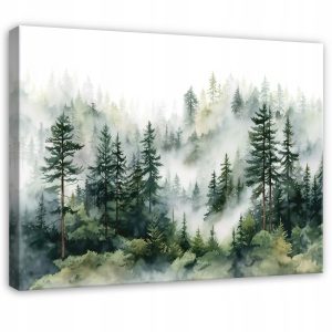 Obraz Las We Mgle Drzewa Pejzaż Do Sypialni Salonu Kuchni Na Płótnie 60X40 749400 Obraz Las We Mgle Drzewa Pejzaż Do Sypialni Salonu Kuchni Na Płótnie 60X40 749400
