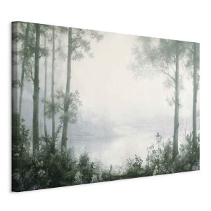 Obraz Lasek i staw 120 x 80 cm 607236 Obraz Lasek i staw 120 x 80 cm 607236