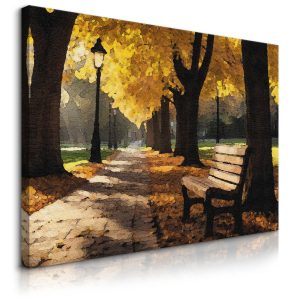 Obraz Malowany Jesienny Park 70x50cm 647707 Obraz Malowany Jesienny Park 70x50cm 647707