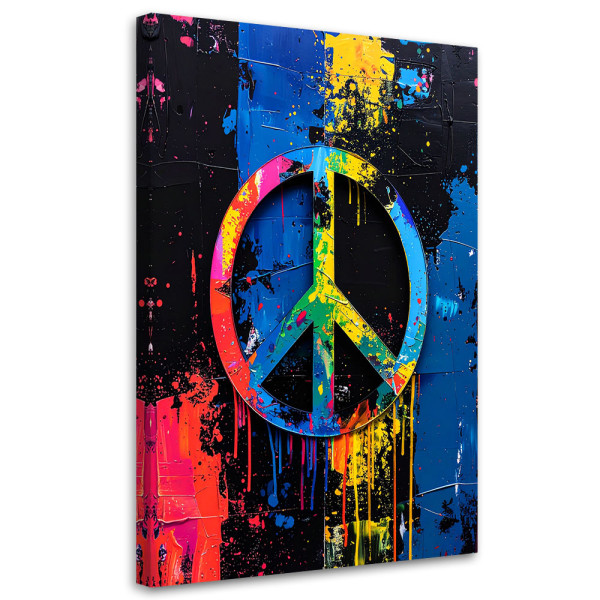 Obraz młodzieżowy, Banksy Symbol Pokoju Graffiti Street Art 80x120 779096