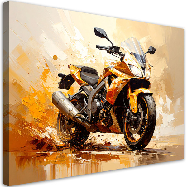 Obraz młodzieżowy do biura, Motocykl Ścigacz Sportowy 120x80 778475