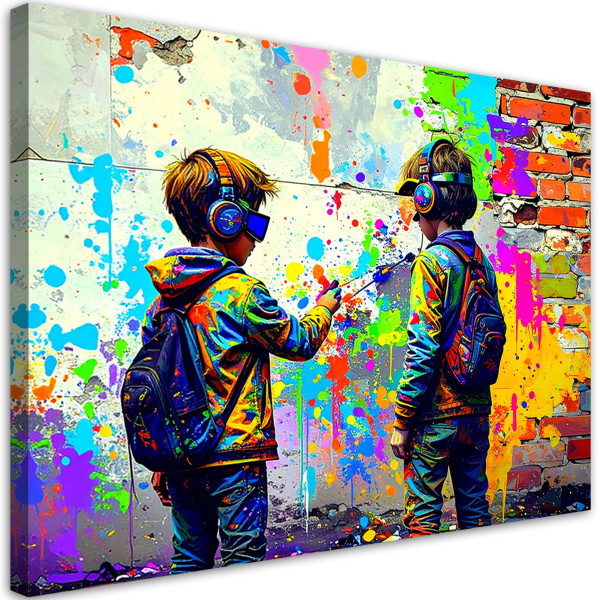 Obraz młodzieżowy do pokoju, Graffiti Sztuka Uliczna Street Art 30x20 891493