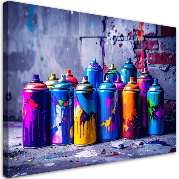 Obraz młodzieżowy do salonu biura, Farba w sprayu Graffiti 45x30 889949