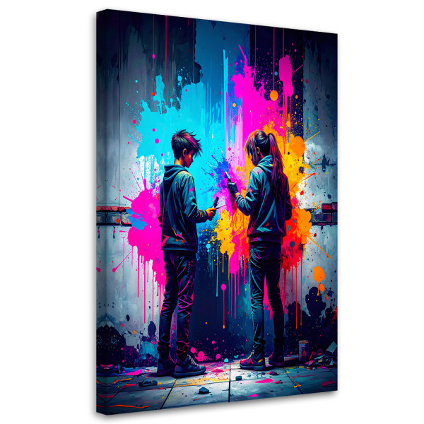 Obraz młodzieżowy styl, Banksy Graffiti Street Art Abstrakcja 70x100 781510