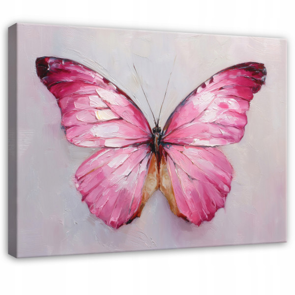 Obraz Motyl Różowy Na Płótnie Do Sypialni Salonu 60x40 931924