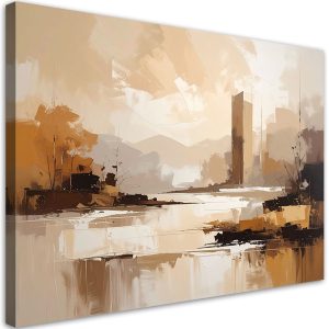Obraz na płótnie, Beżowy krajobraz 120×80 883190 Obraz na płótnie, Beżowy krajobraz 120×80 883190