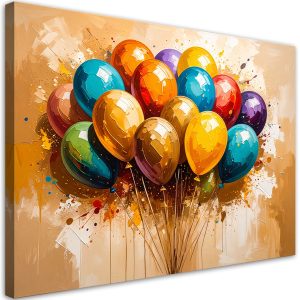 Obraz na płótnie do pokoju dziecka, Kolorowe Balony 60×40 781243 Obraz na płótnie do pokoju dziecka, Kolorowe Balony 60×40 781243