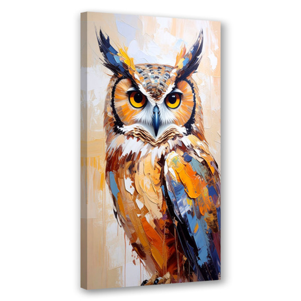 Obraz na płótnie do salonu biura, Sowa Ptak Natura imitacja farby 60x120 780064