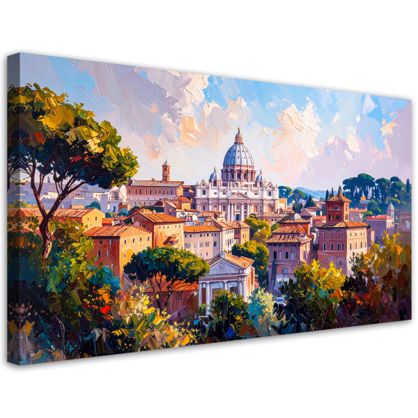 Obraz na płótnie do salonu sypialni, biura Panorama Rzymu 120x60 779017