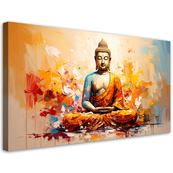 Obraz na płótnie do salonu sypialni, Budda Medytacja Abstrakcja 80x40 779889