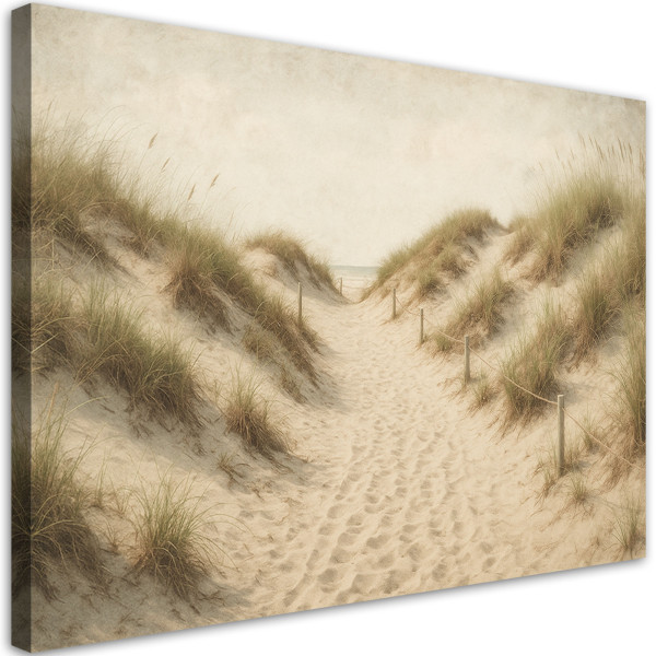 Obraz na płótnie do salonu sypialni, Plaża Wydmy w stylu Shabby Chic 60x40 781134