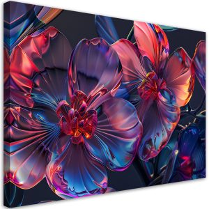 Obraz na płótnie, Kwiaty makro 3D szklane 90×60 317043 Obraz na płótnie, Kwiaty makro 3D szklane 90×60 317043