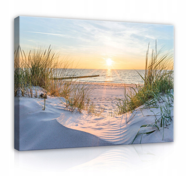 Obraz Na Płótnie Ścianę Plaża Morze 3D Na Płótnie Do Salonu 120X80 520337