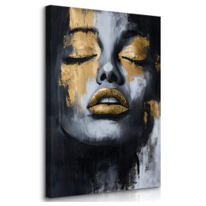 Obraz Na Płótnie Tajemniczy Kobiecy Portret 70x100cm 392049 Obraz Na Płótnie Tajemniczy Kobiecy Portret 70x100cm 392049