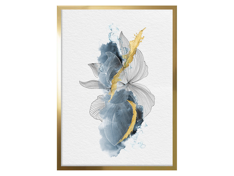 Obraz Navy Linear Flowers I 50x70 cm 50086