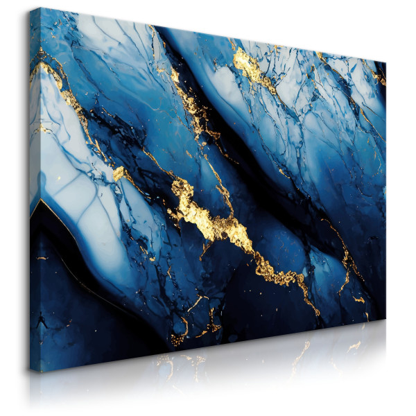 Obraz Niebieski Marmur W Stylu Glamour 40x30cm 343260