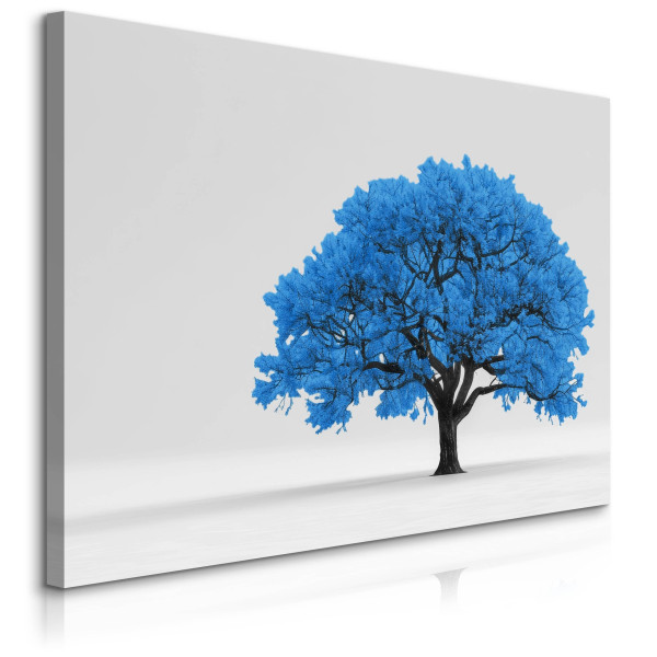 Obraz Niebieskie Abstrakcyjne Drzewo 90x60cm 647931
