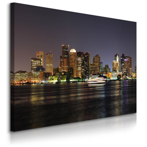 Obraz Nocna Panorama Bostonu 70x50cm 650588