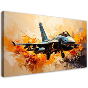 Obraz nowoczesny do biura, Samolot F16 120×60 778546 Obraz nowoczesny do biura, Samolot F16 120×60 778546